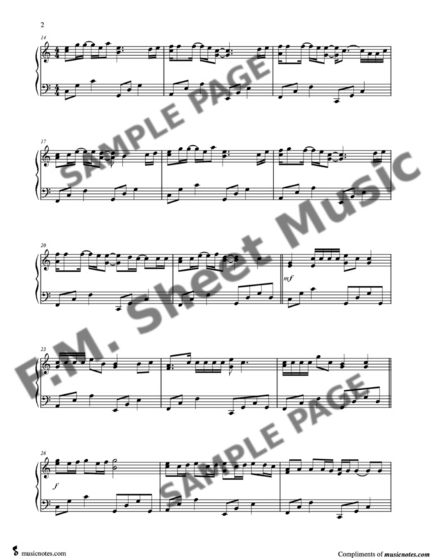 Memories Maroon 5 Piano Sheet - bmp-hoser